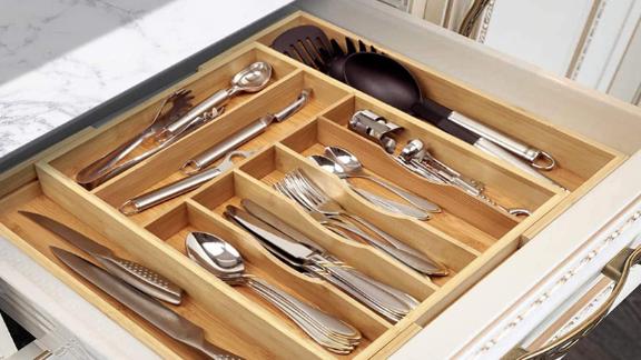 Royal Craft Wood Bamboo Kitchen Drawer Organizer