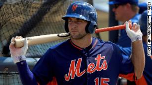 Tim Tebow starts work as a member of baseball's New York Mets