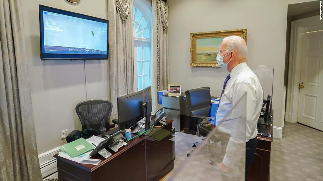 President Joe Biden watches coverage of the rover landing from the White House. &quot;Congratulations to NASA and everyone whose hard work made Perseverance&#39;s historic landing possible,&quot; he said &lt;a href=&quot;https://twitter.com/POTUS/status/1362536116197470210?s=20&quot; target=&quot;_blank&quot;&gt;in a tweet.&lt;/a&gt; &quot;Today proved once again that with the power of science and American ingenuity, nothing is beyond the realm of possibility.&quot;