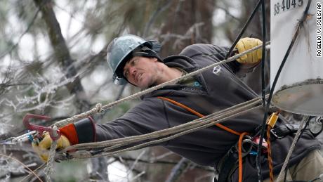 Repairs are underway as thousands of customers are still without power in Mississippi after an ice storm.