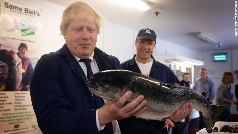 Boris Johnson&#39;s visit to a fish processing plant in the English county of Suffolk was a key event in his campaign for Brexit.