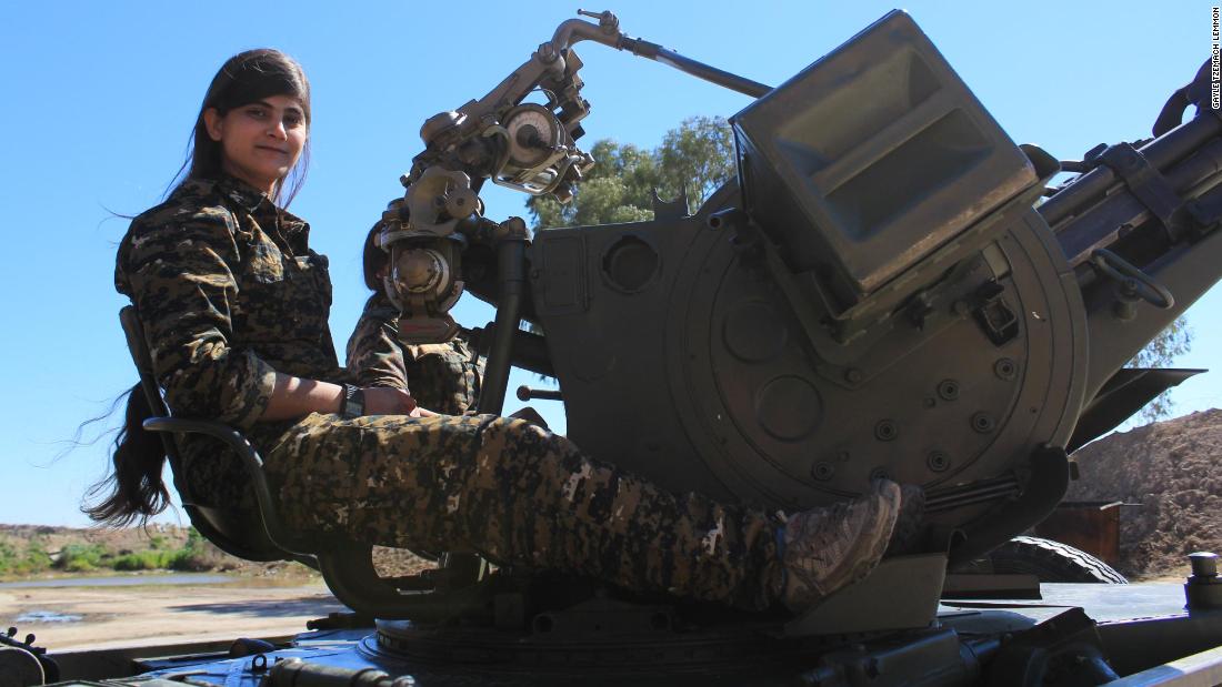 Member of Women&#39;s Protection Units during the fight against ISIS