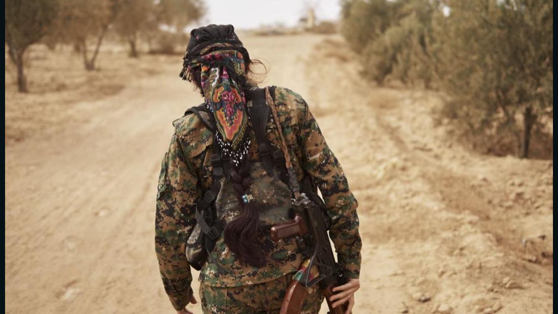 Member of Women&#39;s Protection Units during the ISIS fight