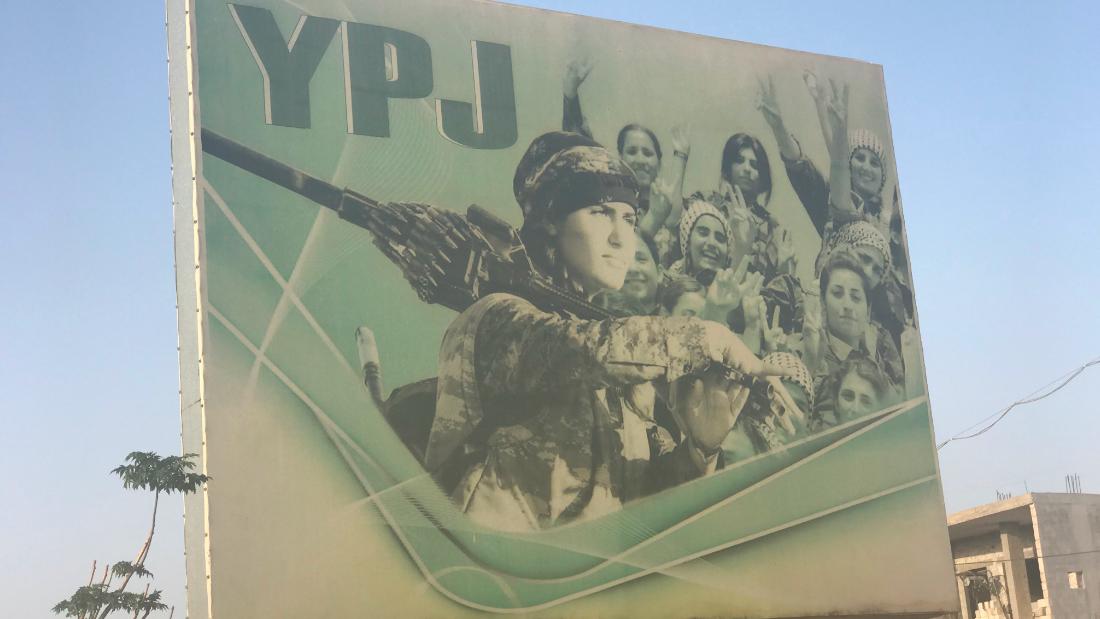 Roadside sign outside Qamishli in Syria.