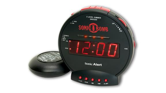 Sonic Bomb Dual Extra-Loud Alarm Clock With Bed Shaker