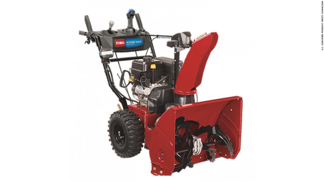 Snow blowers recalled due to amputation risk