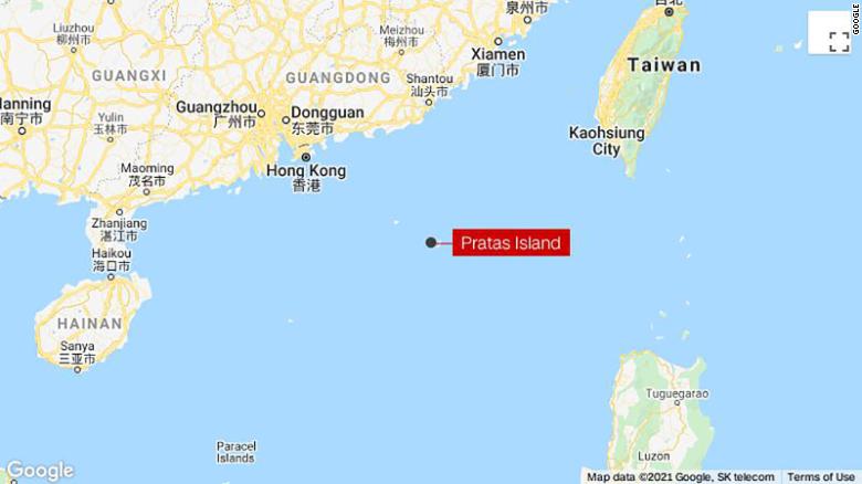210219232203 pratas island map exlarge 169 - China sends 77 warplanes into Taiwan defense zone over two days, Taipei says