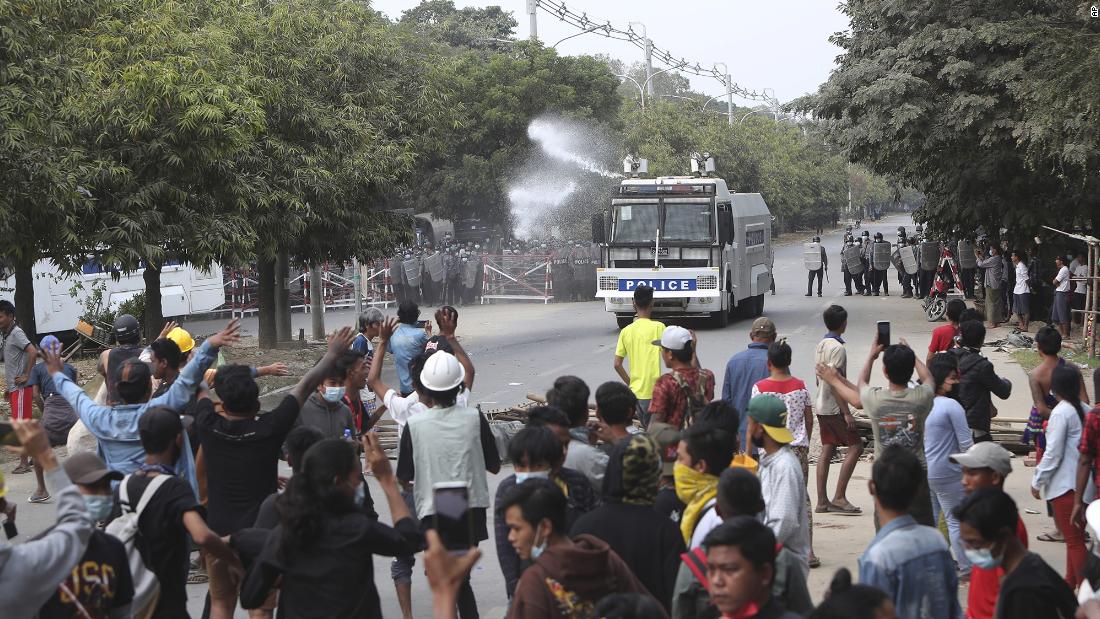 Myanmar police open fire on protesters in Mandalay leaving at least two dead, say reports