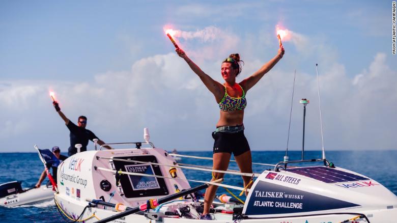 She’s 21 and just became the youngest female to row solo across the Atlantic Ocean