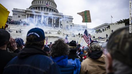 Pro-Trump supporters storm the US Capitol  on January 6, 2021 in Washington, DC.