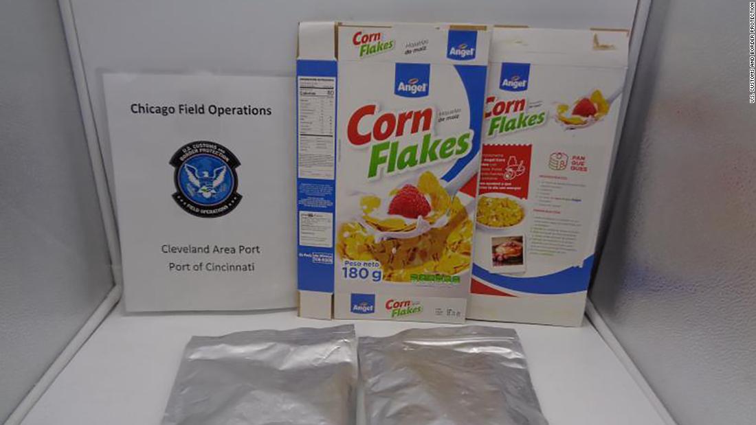 Corn Flake Cocaine in Cincinnati: Customs agents in Cincinnati seized 44 pounds of cocaine-coated corn flakes instead of sugar