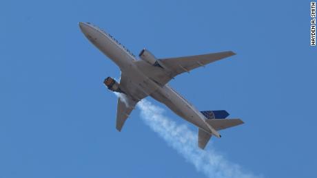 Hayden A. Smith, 17, is a plane spotter and photographer and took this photo of UAL Flight 328 on Saturday, February 20, as it flew overhead in Aurora, Colorado.