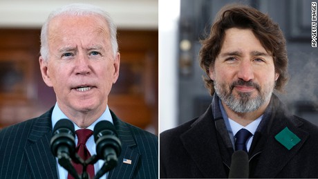 Biden and Trudeau stress US-Canadian bonds in virtual meeting