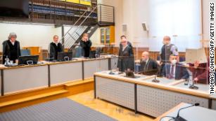 Presiding judge Anne Kerber stands before pronouncing her verdict in the court in Koblenz, Germany, on February 24.