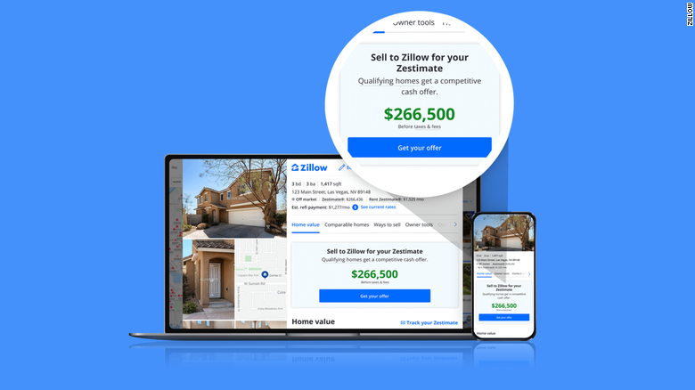 Zillow&#39;s &quot;Zestimates&quot; will now represent initial cash offers to homeowners in some markets.