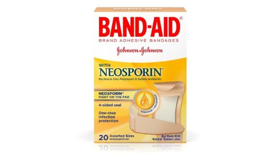 Band-Aid Bandages With Neosporin Antibiotic Ointment, Assorted Sizes, 20-Count