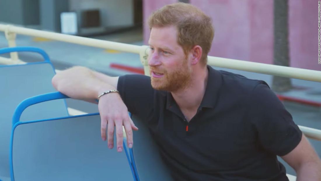 Prince Harry tells James Corden that he left royal life because the British press ‘destroyed’ his mental health