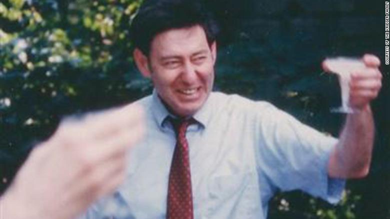 Neil Krieger toasting at Hilary Krieger&#39;s bat mitzvah in Boston.