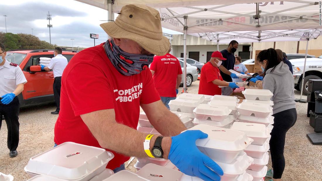 They’re cooking BBQ by the ton and bringing comfort to thousands of storm weary Texans