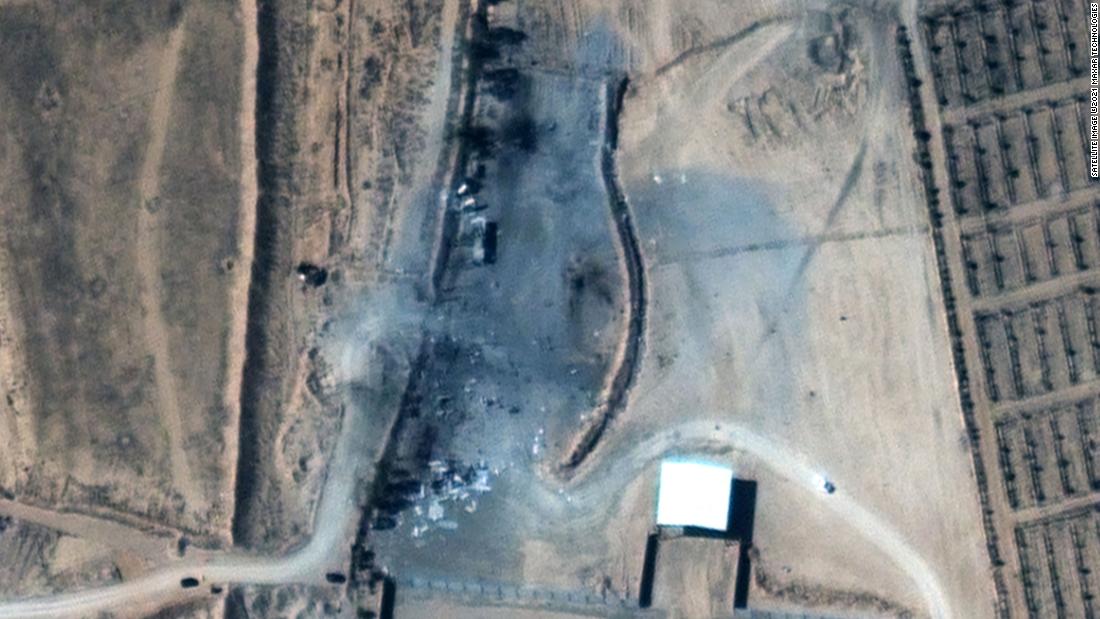 Satellite images reveal the extent of damage caused by the first military action by the Biden government