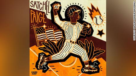 Karabo Poppy Moletsane worked on this portrait of Satchel Paige for MLB&#39;s Black History Month art series.
