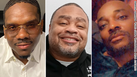 From left, Kevin Harrington, Larry Smith and Bernard Howard were wrongfully convicted and imprisoned before being exonerated through the Wayne County Conviction Integrity Unit.