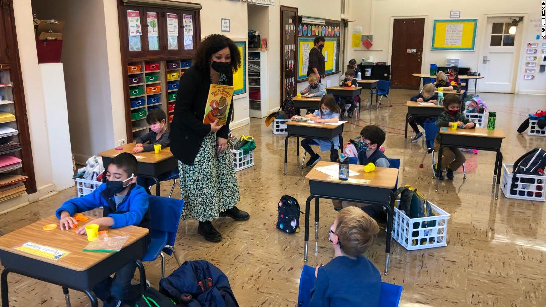 Some Chicago children return to the classroom for the first time in almost a year