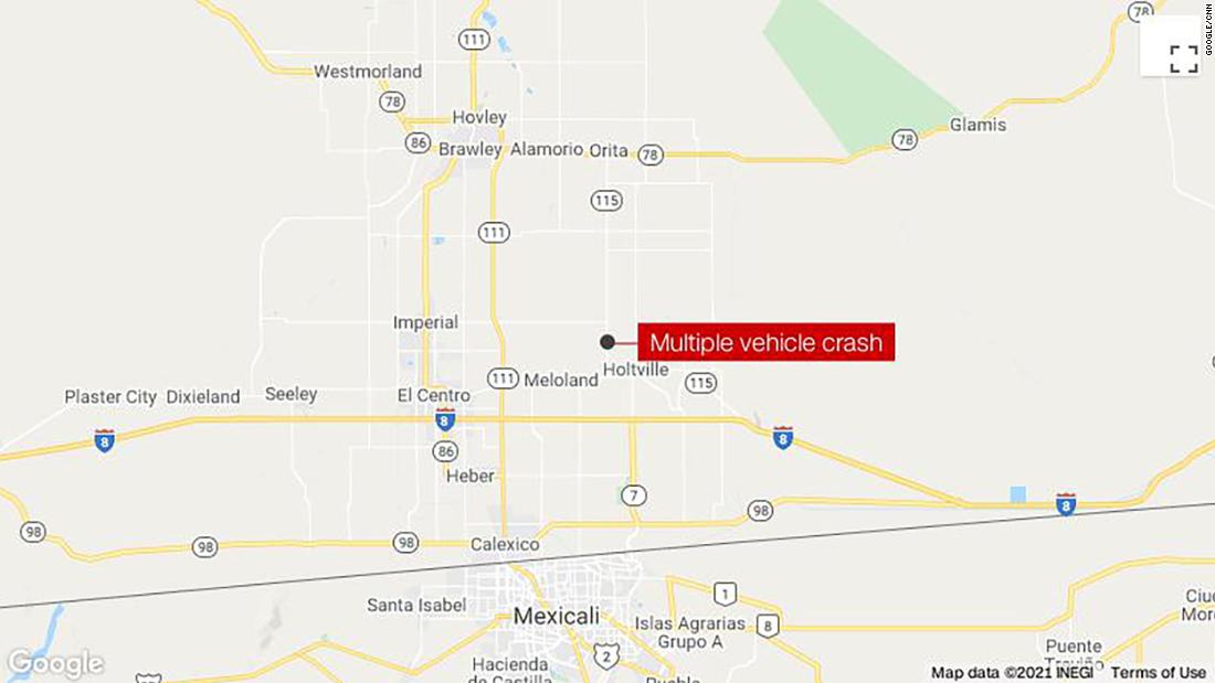 Imperial County, California: 15 killed in a major vehicle accident in Imperial County, California