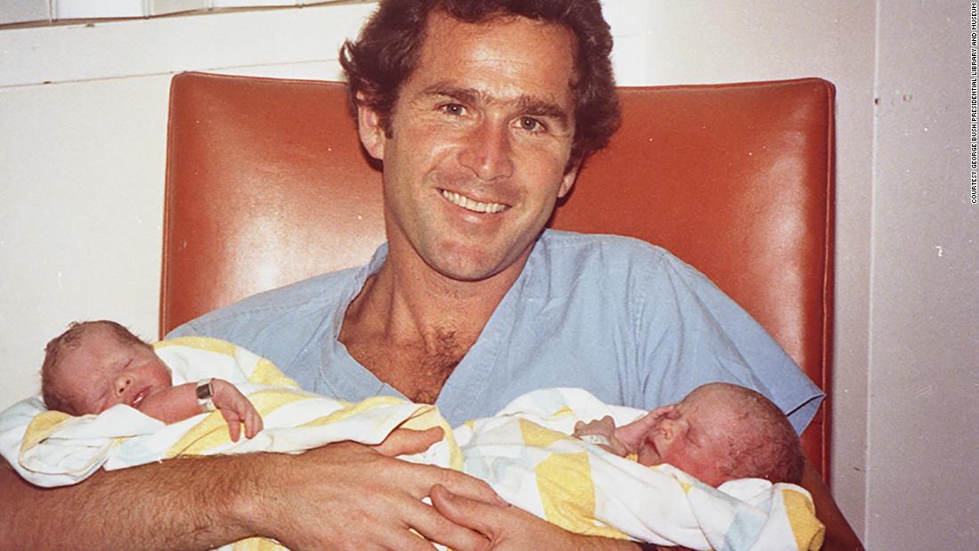 Bush holds his twin daughters, Barbara and Jenna, in 1981. At the time, he was the CEO of Arbusto Energy, an oil exploration firm he founded in 1977.