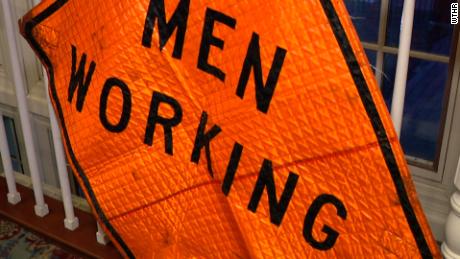 &quot;Men Working&quot; sign