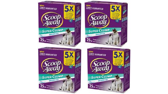 Scoop Away Unscented Super Clump Katzenstreu, 4er-Pack