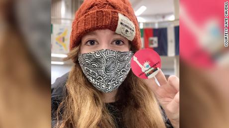 Kate Caudill, a volunteer at a vaccination site, said posting a selfie was important `` to encourage others to feel good and confident '' after receiving a remaining dose at the end of a day. 