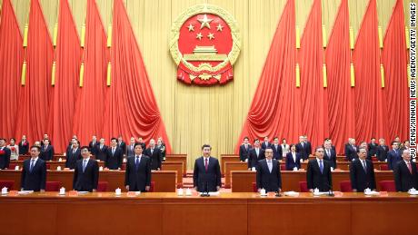 President Xi Jinping and the Politburo Standing Committee attend a grand gathering to mark the nation&#39;s poverty alleviation accomplishments at the Great Hall of the People in Beijing, capital of China, on February 25.