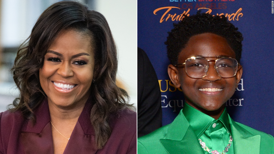 Michelle Obama Has A Moving Conversation With Dwyane Wades Daughter Zaya Cnn