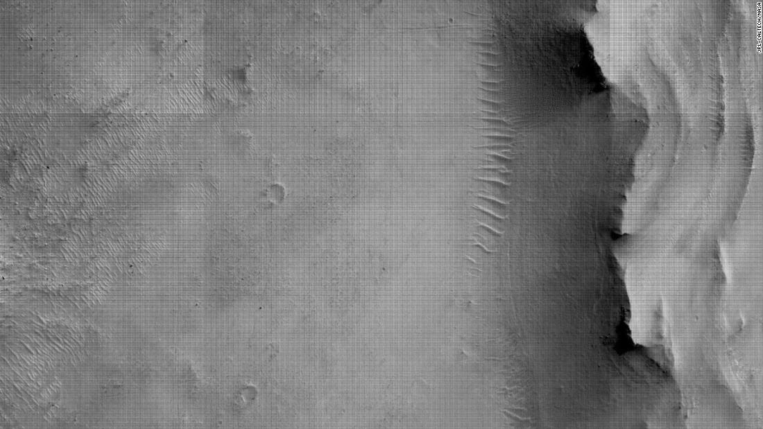 This image of Mars&#39; surface was taken using a camera mounted to the bottom of the rover.