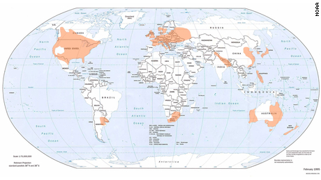 تسليط الضوء على تواتر الأعاصير في جميع أنحاء العالم.