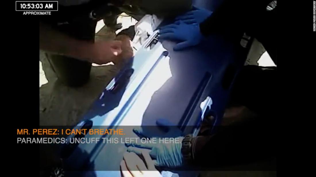 A new camera video shows man telling officers ‘I can’t breathe’ before he dies in 2017
