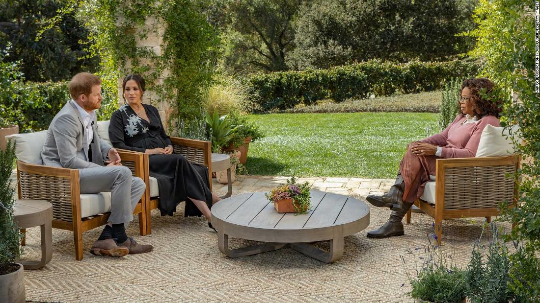 Patio chairs at center of Oprah's Meghan and Harry interview — made by a 'Brady Bunch' actor — sell out online