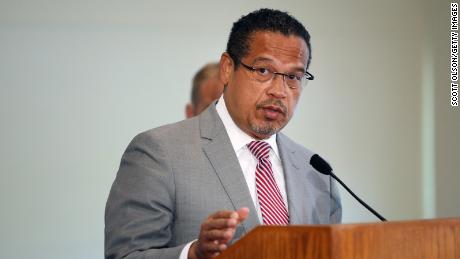 Minnesota Attorney General Keith Ellison announces charges against former Minneapolis police officers on June 3, 2020 in St Paul, Minnesota. 