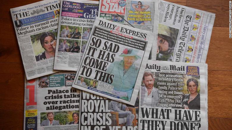 The interview and its aftermath dominated UK daily newspapers again Tuesday.