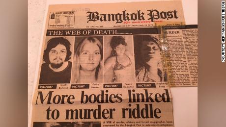 Web of Death: Reports of the murders hit the  Bangkok Post's front page on May 8, 1976. 