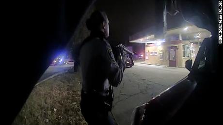 Bodycam footage shortly before police fired shots at Stavian Rodriguez, 15, in Oklahoma City.