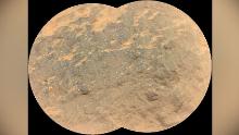 Combining two images, this mosaic shows a close-up view of the rock target named &quot;Yeehgo&quot; from the SuperCam instrument on NASA&#39;s Perseverance rover on Mars. The component images were taken by SuperCam&#39;s Remote Micro-Imager (RMI) on March 7, 2021 (the 16th Martian day, or sol, of Perseverance&#39;s mission on Mars). To be compatible with the rover&#39;s software, &quot;Yeehgo&quot; is an alternative spelling of &quot;Yéigo,&quot; the Navajo word for diligent. 