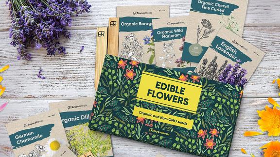 BeyondRoots 100% Edible Flower Seeds for Planting 