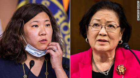 Rep. Grace Meng of New York and Sen. Mazie K. Hirono of Hawaii. 