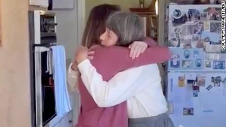 Sarah Stevens received the best gift for her 28th birthday.  She must kiss her grandmother.