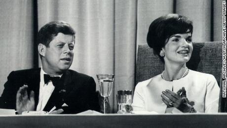 President John F. Kennedy, First Lady Jackie Kennedy and their families occupy a type 