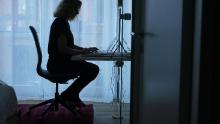 BERLIN, GERMANY - MARCH 01: The wife of the photographer works in home office during the coronavirus pandemic on March 01, 2021 in Berlin, Germany. German authorities have confirmed the country has entered a third wave of the pandemic due to the spread of the B117 variant of the novel coronavirus. Meanwhile the pace of vaccinations has begun accelerating and some lockdown measures have been cautiously eased. (Photo by Sean Gallup/Getty Images)