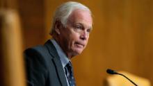 Senator Ron Johnson, R-WI speaks as Neera Tanden, nominee for Director of the Office of Management and Budget (OMB), testifies during a Senate Committee on the Budget hearing on Capitol Hill in Washington, DC on February 10, 2021. (Photo by Anna Moneymaker / POOL / AFP) (Photo by ANNA MONEYMAKER/POOL/AFP via Getty Images)