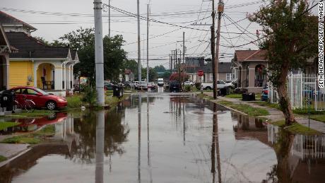 New Orleans S Telemachus Street is flooded after sudden flooding hit the area in early July 10, 2019.